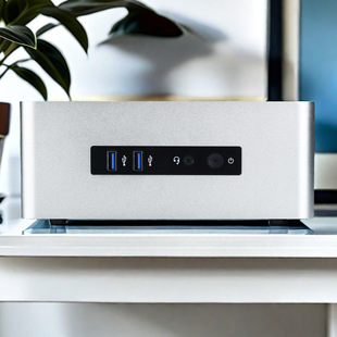 SKTC TA80跨境家用迷你电脑机箱HTPC可立可卧支持itx主板SSD