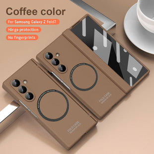 三星Z Fold7保护壳fold6手机壳 壳膜一体 磁吸无线充电W24铰链中轴全包 fold5防摔手机保护套 (笔槽配笔可选)