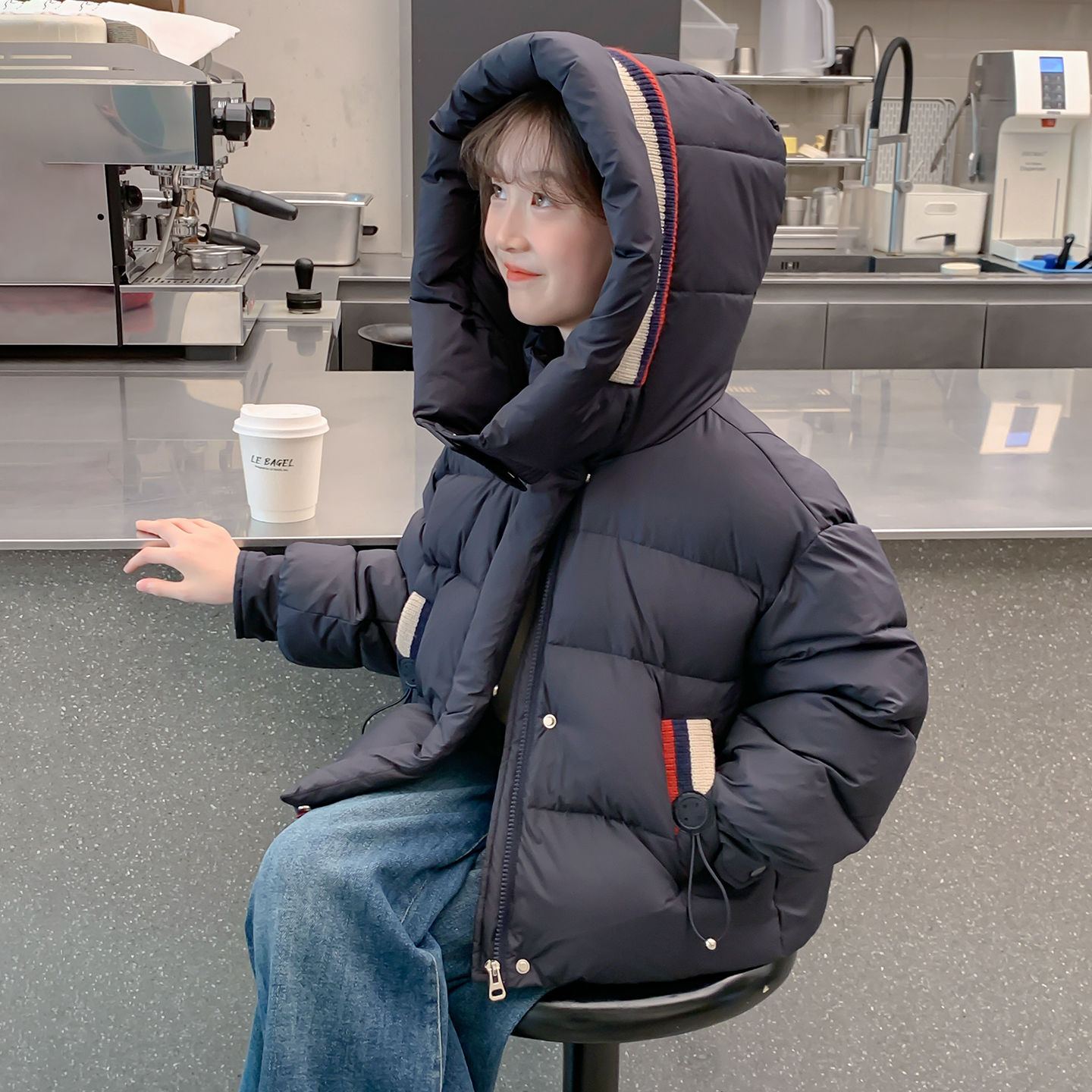 女童加厚羽绒服儿童10岁简约风