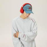 圆领卫衣美式字母刺绣插肩袖帽衫复古宽松外套L3895-P44控78，男装卫衣，电商A362