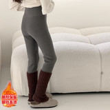 灰打底裤咖袜套