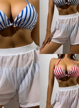 Separate Swimsuit Women's Sexy Swimwear 3-Piece Set Bikini