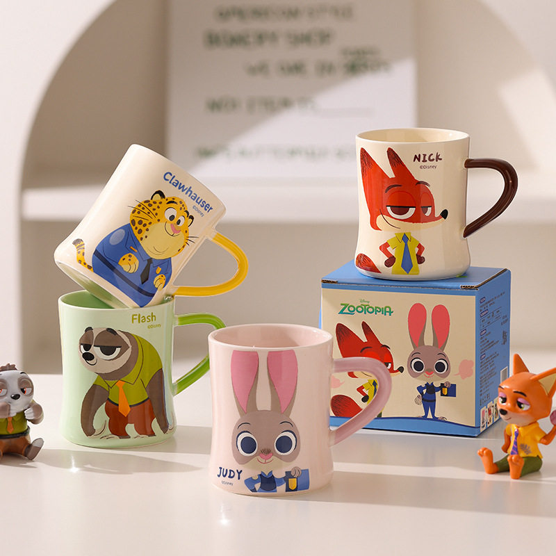 疯狂动物城陶瓷马克杯颜值情侣水杯早餐杯尼克朱迪生日礼物杯子,餐饮具,马克杯,淘宝优惠券,粉丝福利购,淘宝优惠卷