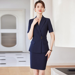 高端夏季职业套装裙女时尚小个子西装正装比赛演讲工作服宴会礼服