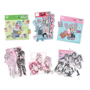 上岸domi贴纸包y2k甜亚风猫咪女仆人物diy装饰素材同款韩国平替贴