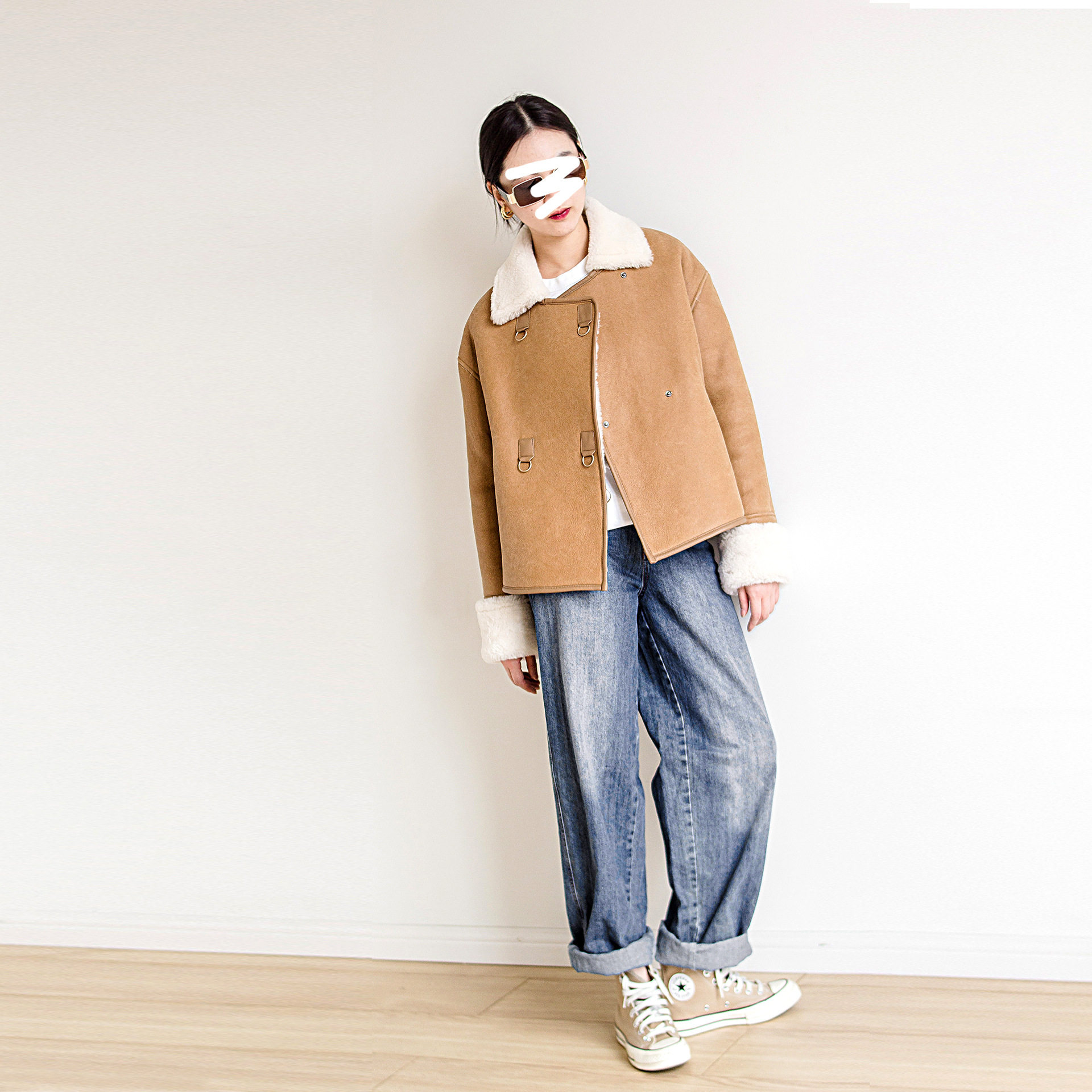 2021冬季海宁新款美利奴羊皮毛一体羊羔毛女式夹克皮草上衣外套