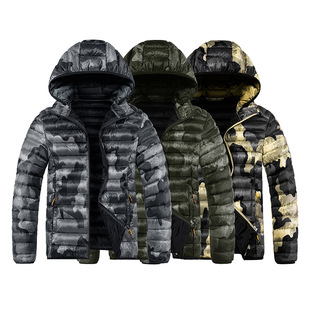 Men's Winter Jackets Warm Sport Hoody Coat迷彩休闲运动棉衣男