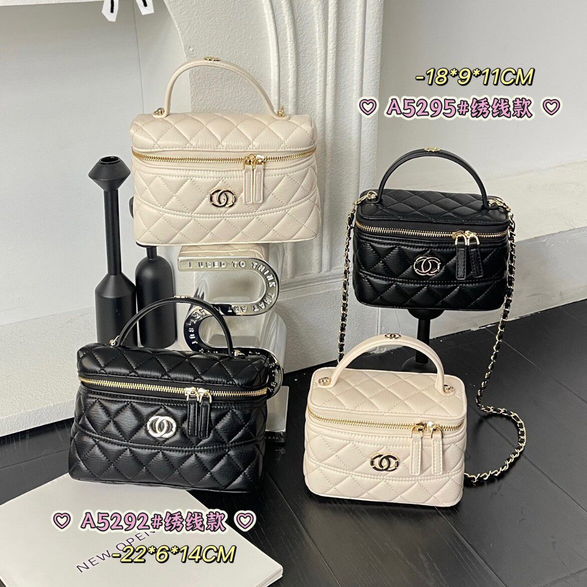 大牌小香风手提小方包肩斜挎真皮盒子包LP饭盒包菱格链条包女包