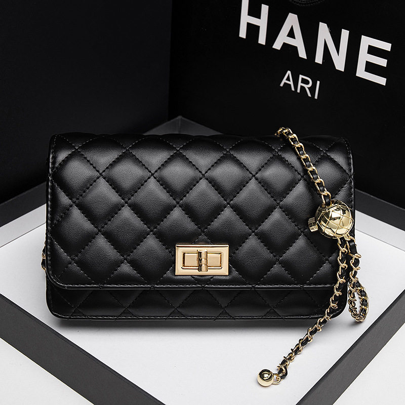 品牌女士包香风菱格链条发财包新款休闲女包时尚肩包百搭斜挎包