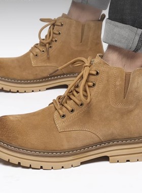 真皮马丁靴款英伦风夏季百搭工装机车靴ins黑色帮皮鞋短靴