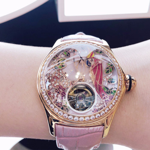 Reef Tiger Automatic Watch 瑞夫泰格鹦鹉自动机械皮带女士手表