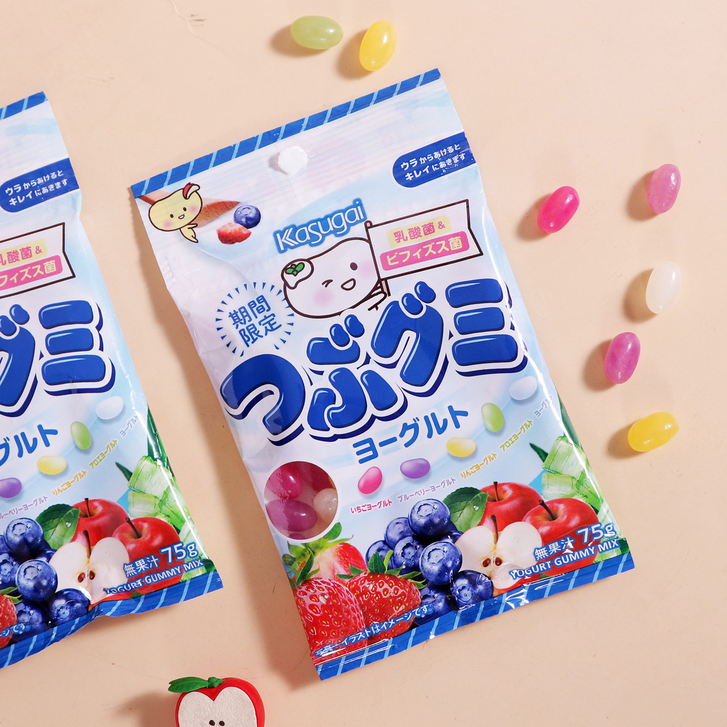 日本进口零食Kasugai春日井乳酸菌味软糖儿童休闲食品伴手礼糖果