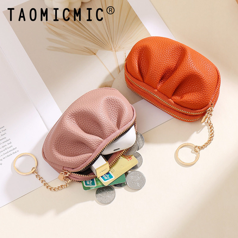 2026新款女零钱卡包迷你小包双层拉链带钥匙大容量耳机口红化妆包