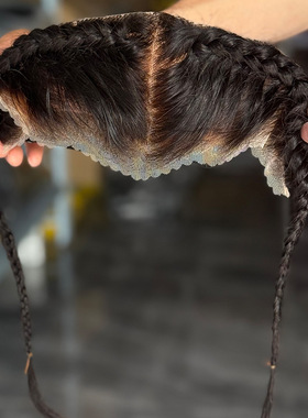 13x4 Bleached Knot Lace Frontal Braid front closure真人发块