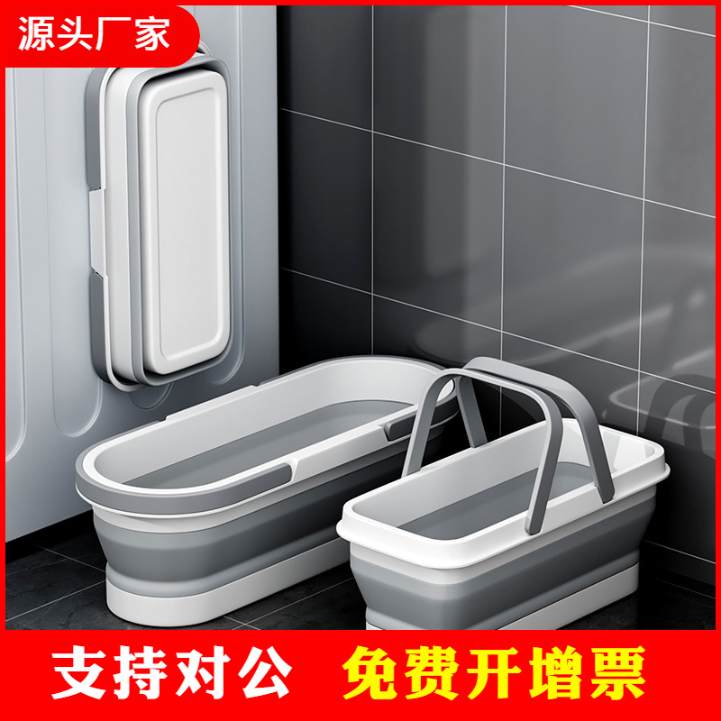 可折叠拖把桶长方形洗拖布桶涮墩布平板拖把盆大号拖地桶洗车水桶