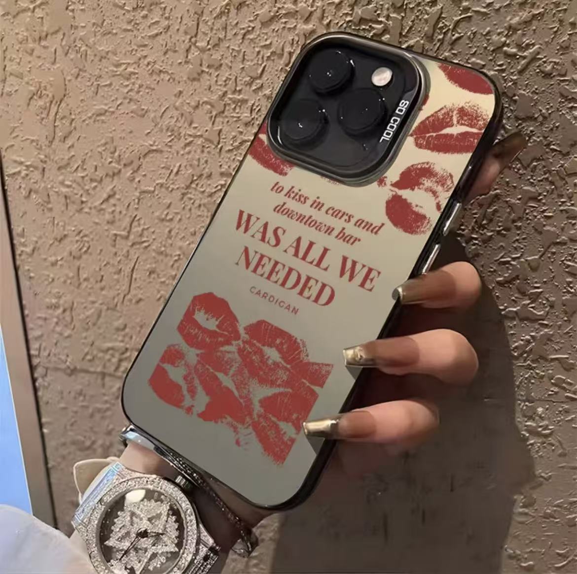 外贸嘴唇适用苹果17Promax手机壳iPhone15/14/13欧美16Promax英文