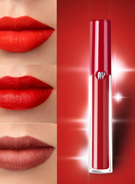 爱玛妮405哑光唇釉口红不易掉色沾杯工厂直销招理爆款热卖正红