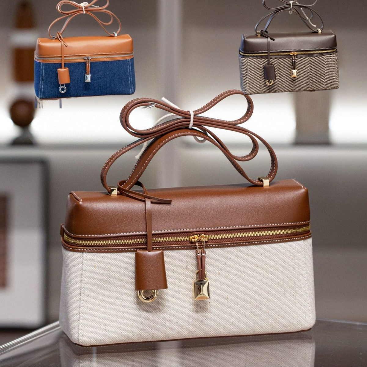 2025秋冬新款 lp27饭盒包通勤小众 Extra bag 帆布手提斜挎腋下包