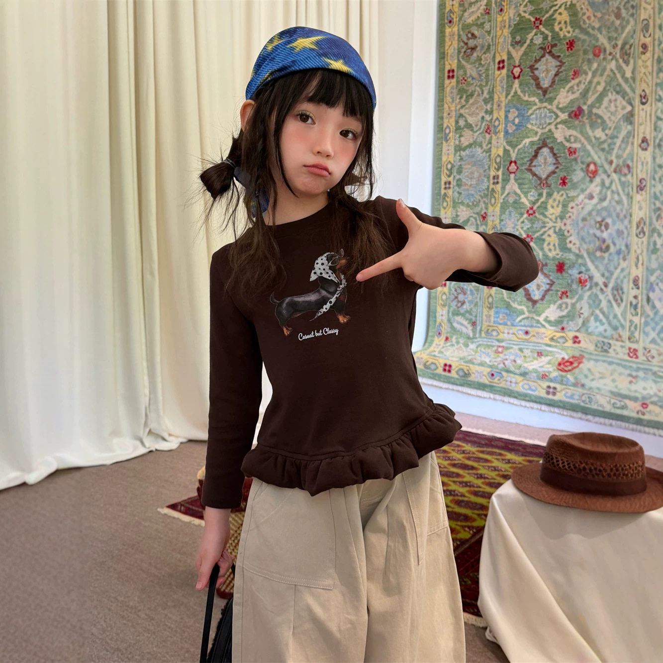 韩版长袖10岁棉涤女160cm130cm