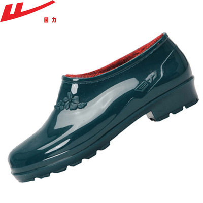 低帮保暖雨鞋防滑鞋绿色防水回力
