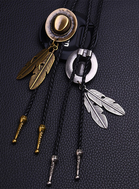 欧美羽毛个性项链情侣合金