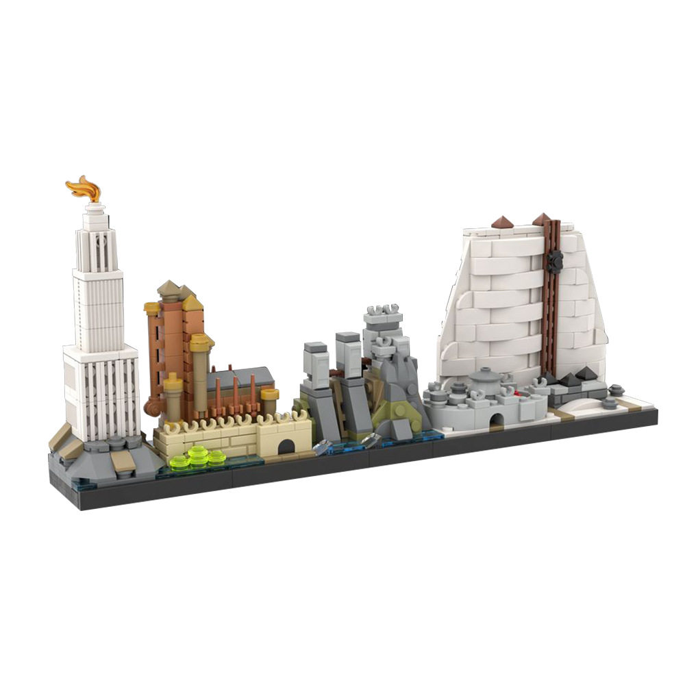 【高砖零件】权力的游戏天际线建筑模型MOC-126439拼装积木玩具