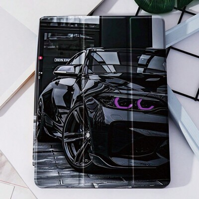 Purple Light Sports Car iPad Case Stand Cover 适用 iPad 11 Air 8 Pro 11 Mini 7 6 Tablet Protective