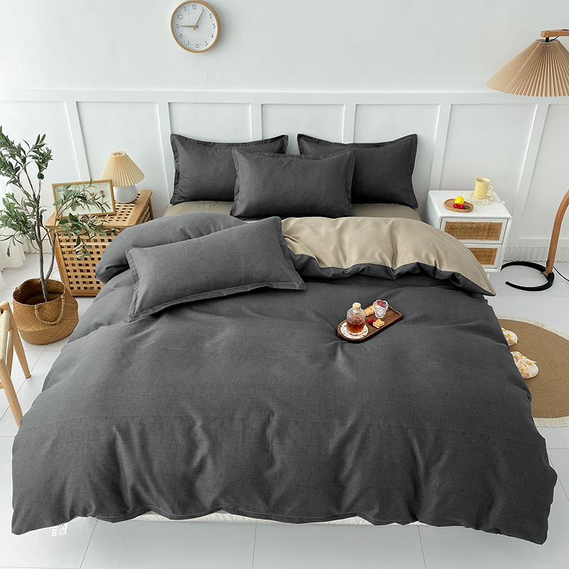 4 Pcs set bed sheets Student quilt duvet cover bedding 4件套