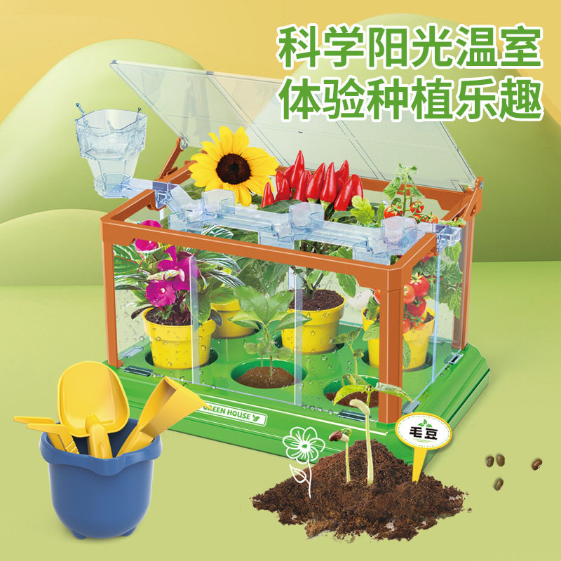 温室迷你阳光房创意植物种植吧 幼儿园小学科学实验观察早教玩具