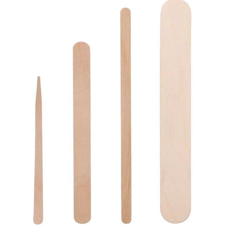 脱毛专用上蜡棒细长蜡抹蜡棒调蜡棒原木质压舌板鼻毛涂蜡棒搅拌棒