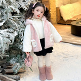 女童加绒加厚外套冬装2025新款儿童洋气可爱女孩超好看冬款毛毛衣，童装外套，祺妙童装