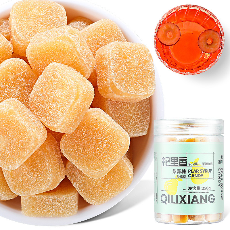 【杞里香】梨膏糖250g 装薄荷味雪梨糖即食公室小零食砂板糖