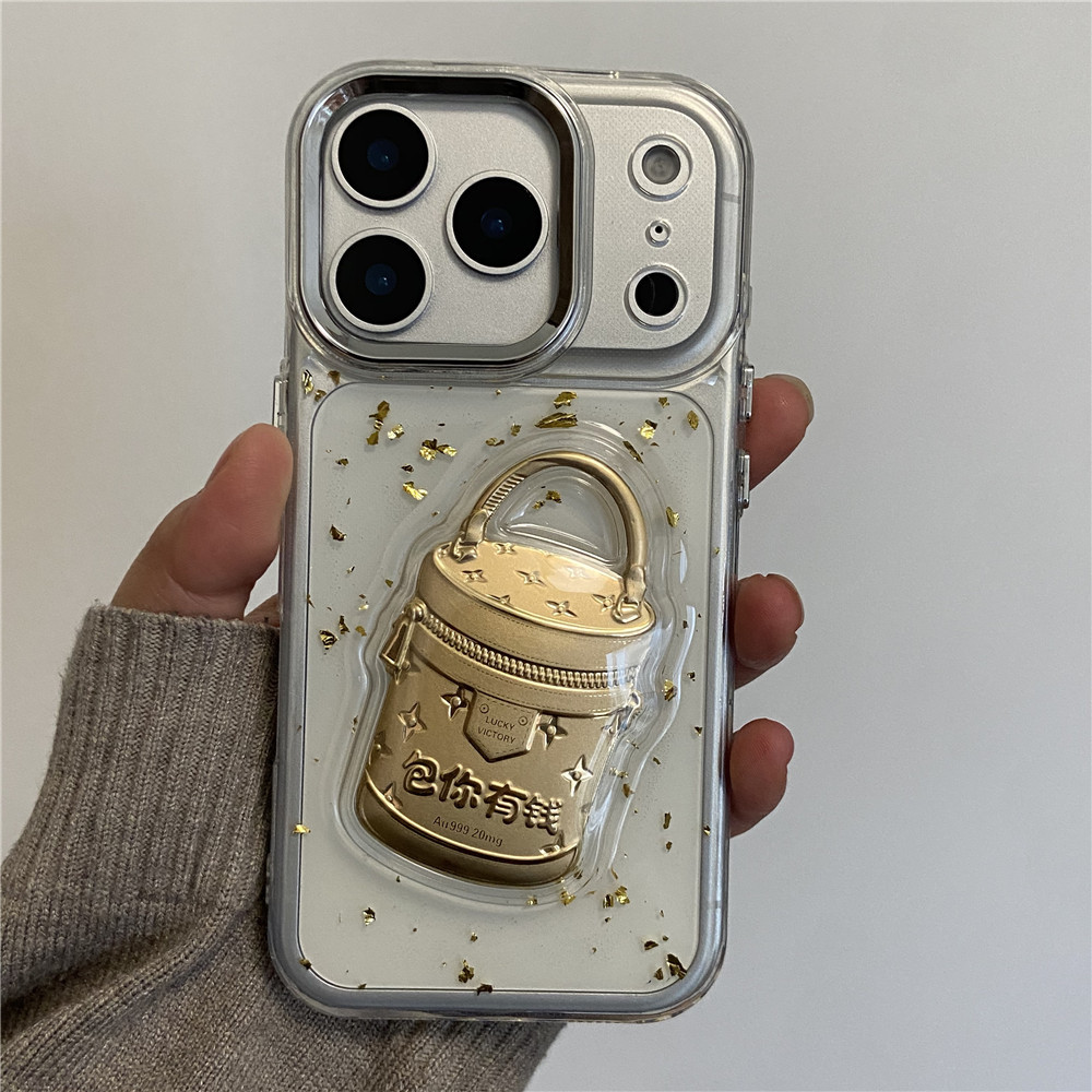 金箔滴胶包你有钱适用【苹果/华为】17promax手机壳16pro防摔15女mate70pro