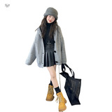 女童加厚毛衣外套2025年秋冬新款中大童纯色针织开衫春秋帽衫外穿，童装毛衣，祺儿童装