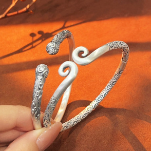 精工悟空黑神话9999纯银金箍棒手镯紧箍咒足银镯子手环女款情侣