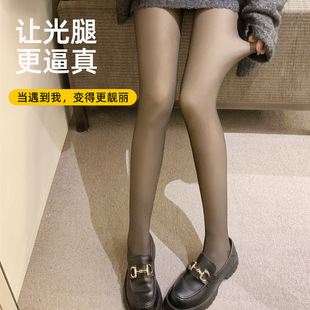 层自然透肤性感连裤 打底裤 袜光腿神器瘦腿 加绒黑丝秋冬季 大码