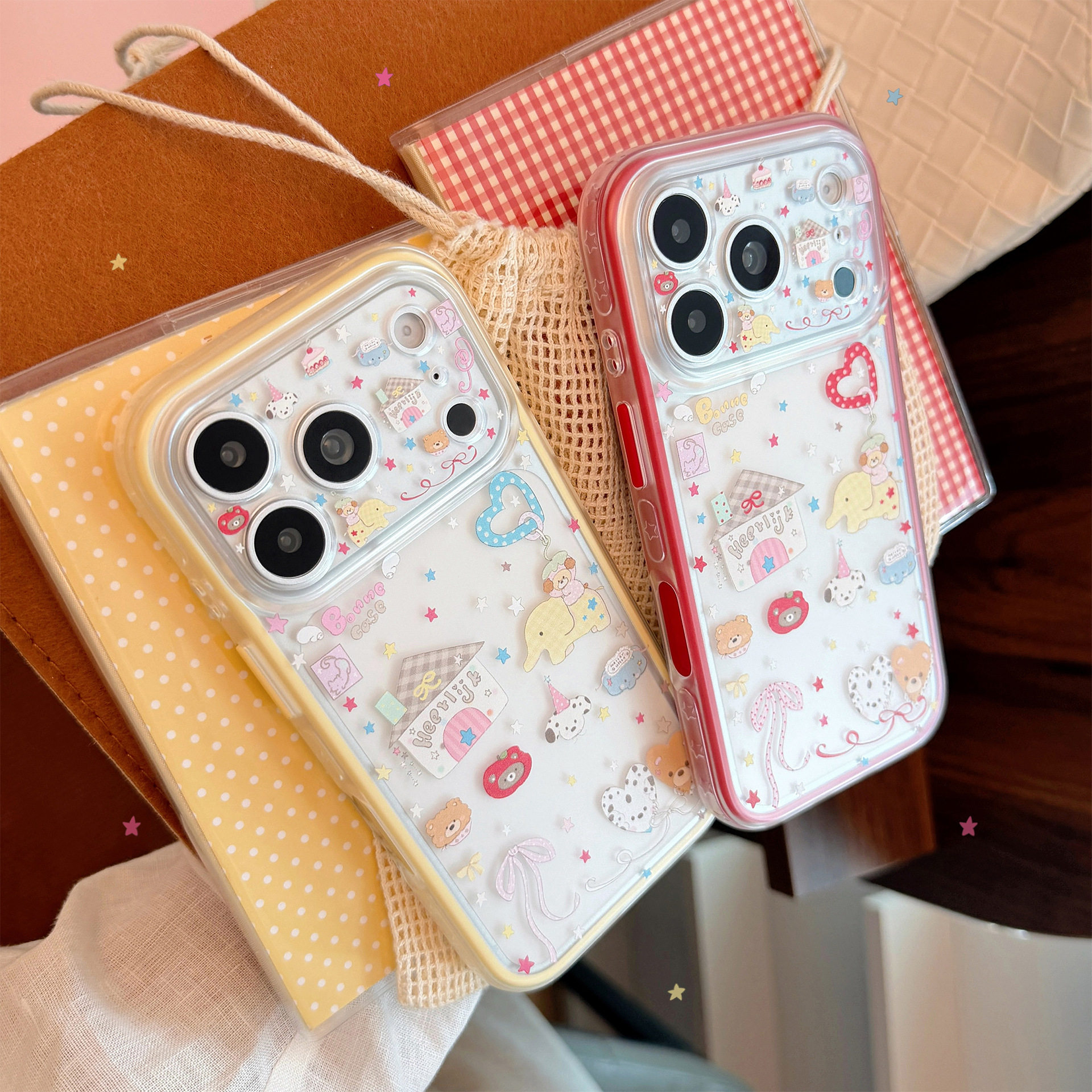 小象乐园适用iphone18pm苹果16手机壳17缤纷卡通15彩色边框18全包