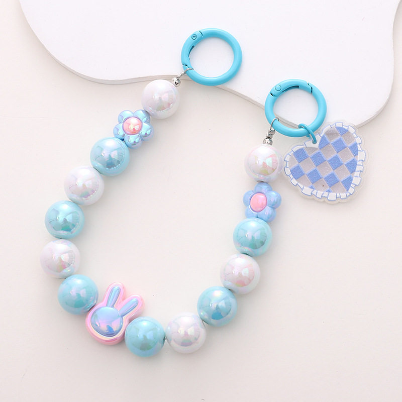 LILIAN NEW MERMAID BEADED MOBILE PHONE CHAIN CANDY COLOR BOW TOTE CHAIN MOBILE PHONE CASE HANGING PENDANT WATER CUP CHAIN