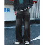 做旧牛仔裤秋季新款街复古廓形宽松潮牌直筒长裤MN2442-P60控98，男装牛仔裤，电商A362