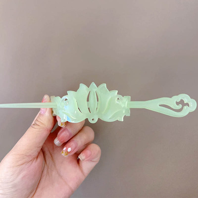 素白簪冠 发簪古风发冠簪子发钗头冠套装 汉服束发头饰古装发饰