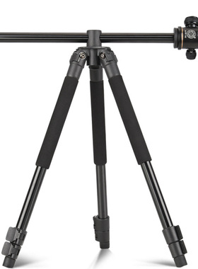 轻装时Q308H中轴横置三脚架俯拍微距摄影摄像相机全景云台支架