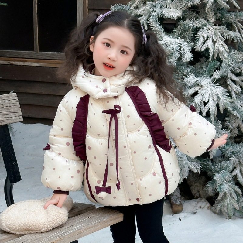 女童棉服冬装2025新款儿童加绒夹棉保暖外套洋气棉袄棉衣冬季，童装棉衣，祺妙童装