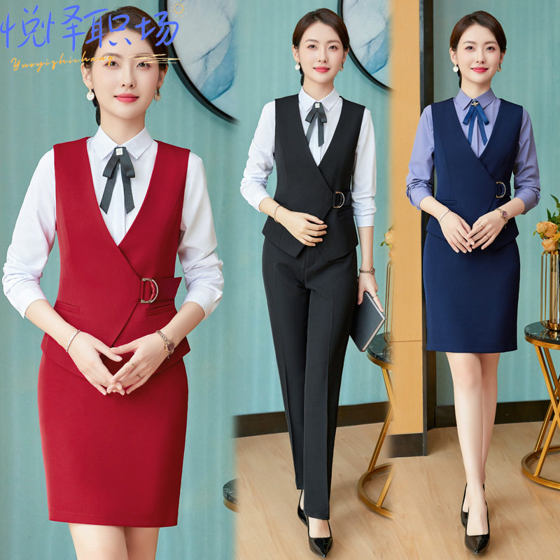 职业马甲裙子套装服酒店餐厅经理领班客服导购美容院顾问工装
