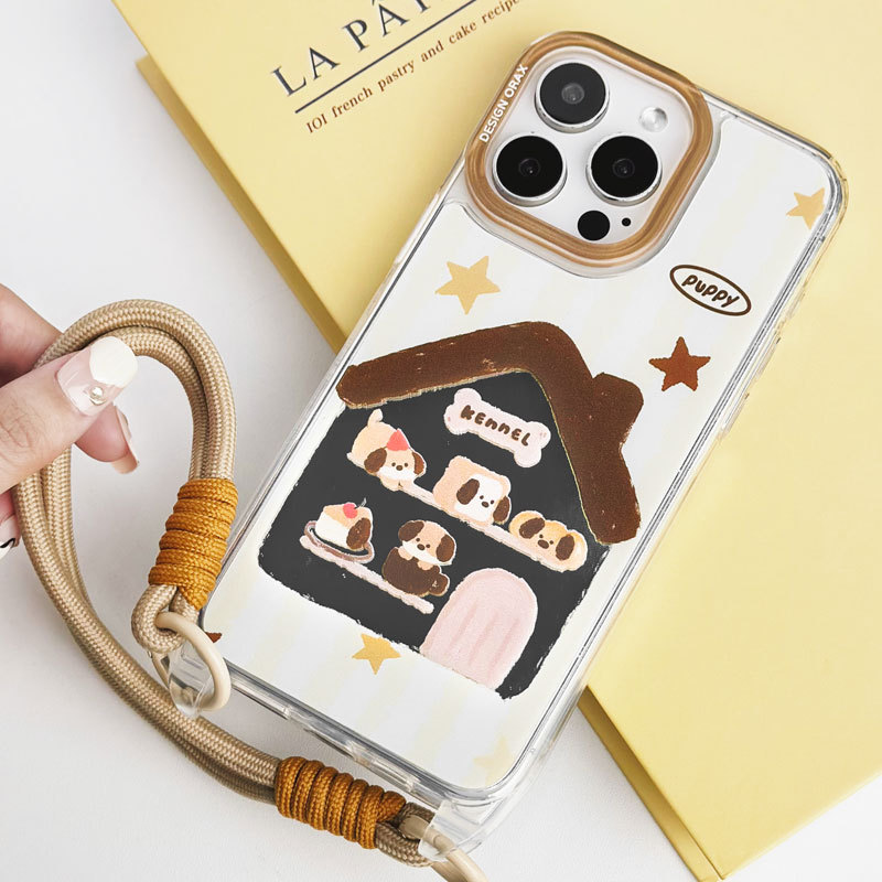 手提短绳镜面苹果卡通可爱16