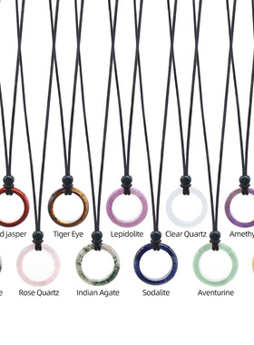 戒指项链跑环项链女天然水晶