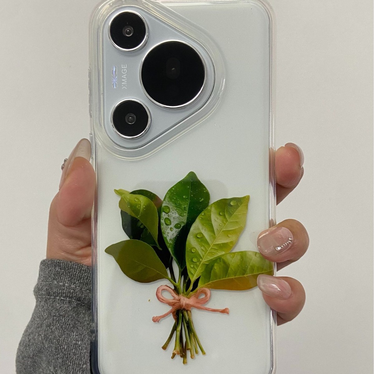 柚子叶适用华为mate70pro手机壳mate60pro防摔Pura80透明高级感女