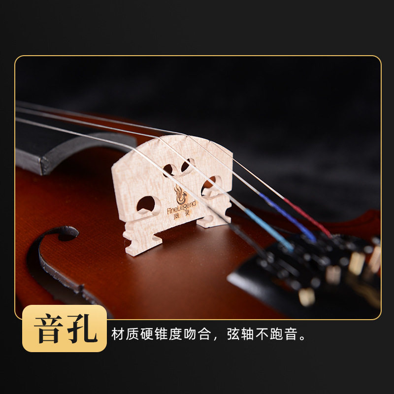 凤灵小提琴 半实木手工 初学儿童成人 练习考级小提琴