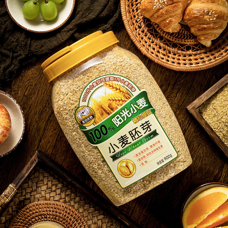 金日禾野低钠小麦胚芽900g装冲泡即食饱腹营养食品早晚餐麦片发