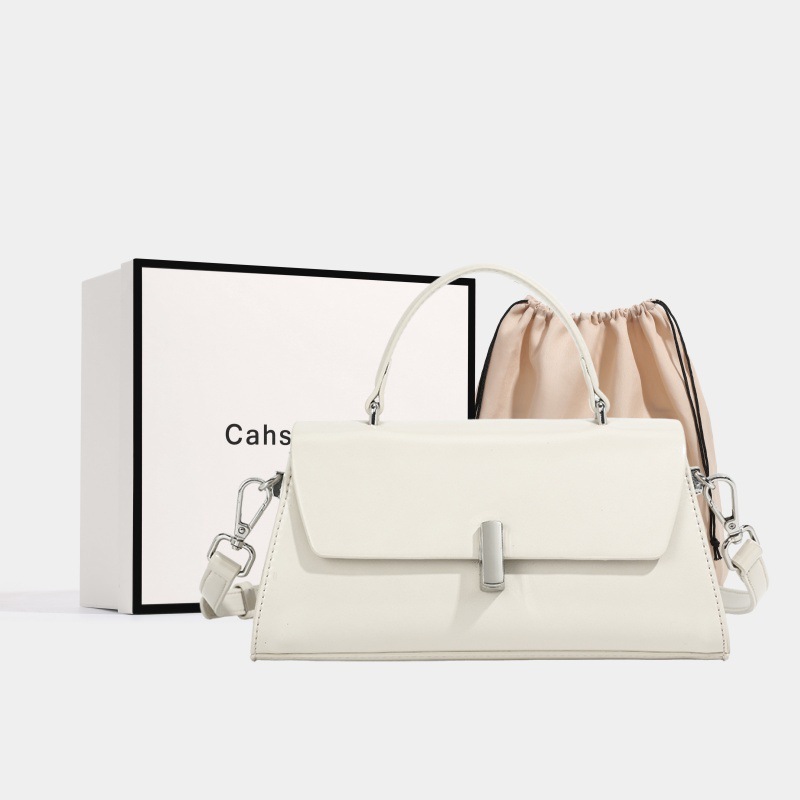 2025新款爆款通勤单肩斜挎包凯旋门小方包大容量真皮女士手提包