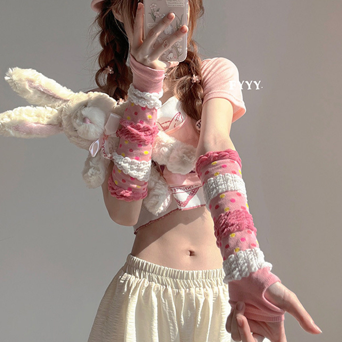 袖套女加长款成人可爱日系软妹风手套